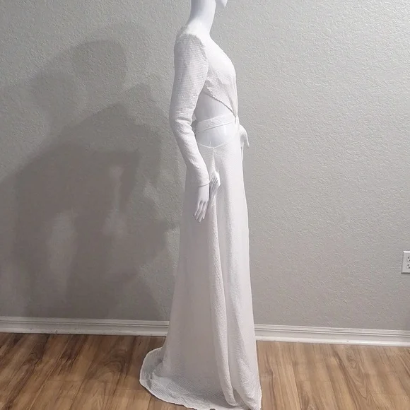 BCBG MaxAzria Runway White Sequined Dress - Picture 5 of 17